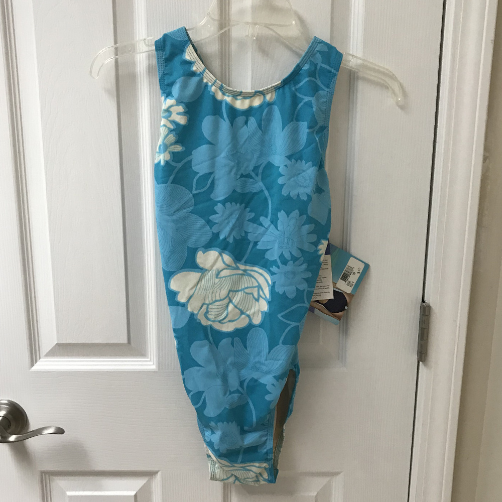 Dolfin AquaShape Lap Suit Blue Floral Size 6